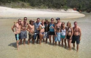 Swim and frolick on the beach of Fraser Island on the Fraser Experience Tour