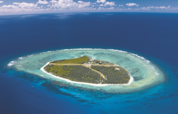 Pristine Lady Elliot Island from the air