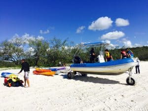 With a special land and water craft you can access the beach on Fraser Island easily on this tour