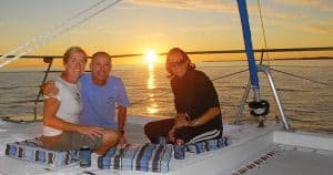 Catch up with friends while enjoying the beautiful scenery on the Champagne Sunset Sail cruise from Hervey Bay