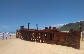 Visit the Maheno Shipwreck on Fraser Island on the Fraser Explorer Premium Day Tour